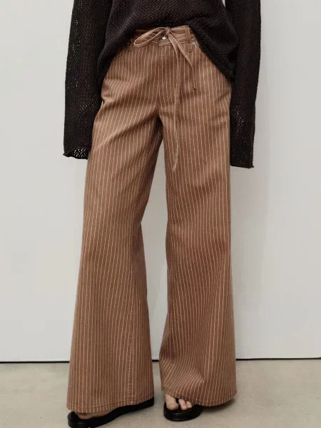 Прямі джинси MANGO коричневий