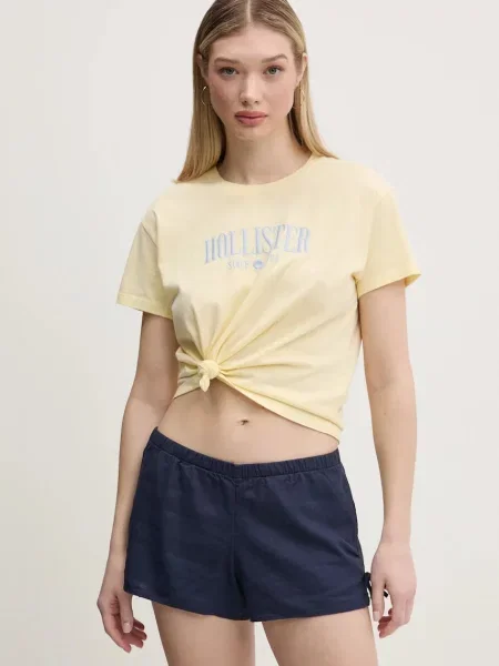 Тениска Hollister Co. жълто