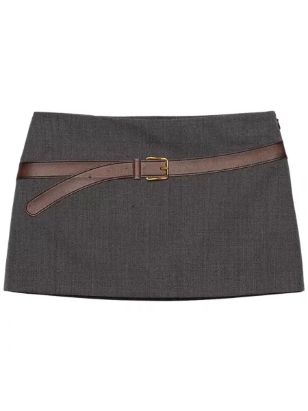 Fusta mini Prada cu imagine gri