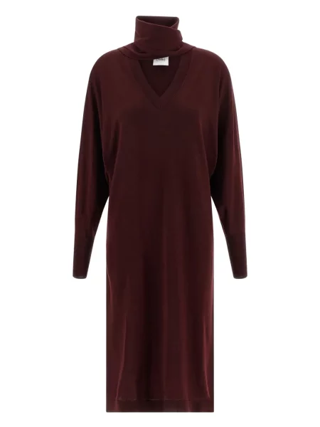 Rochie Nude de lână de costum roșu