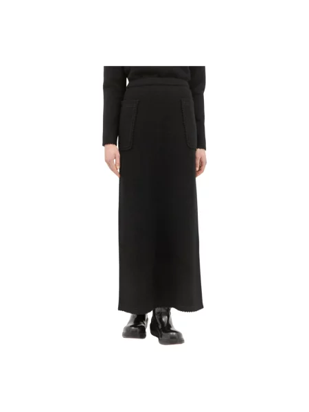 Spódnica Max Mara z wysoką talią z kaszmiru czarna