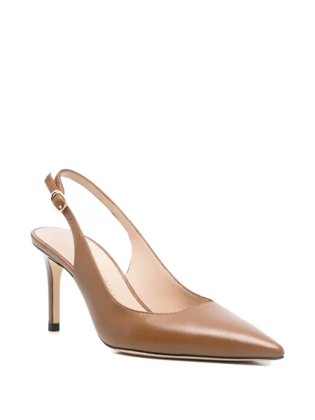 Pantofi cu toc Stuart Weitzman din piele slingback maro