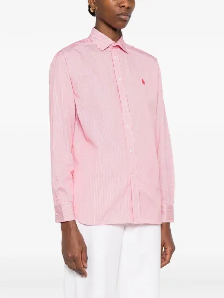 Cămașă Polo Ralph Lauren cu decolteu rotund roșu