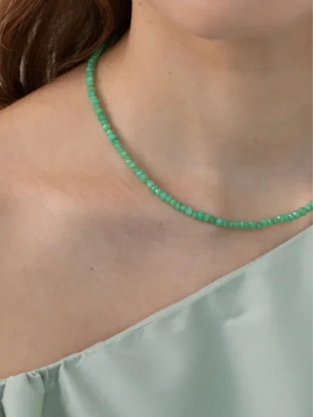 Colier Jennifer Behr cu mărgele verde