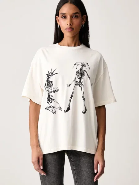 The Ragged Priest T-shirt oversize beżowa