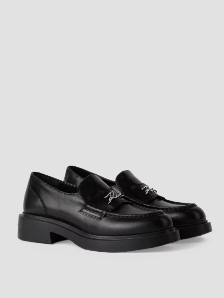 Кожаные лоферы Karl Lagerfeld черные