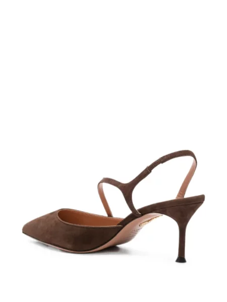 Pantofi cu toc Aquazzura slingback maro
