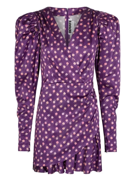 Rochie mini Rotate Birger Christensen cu model floral cu imagine de costum violet