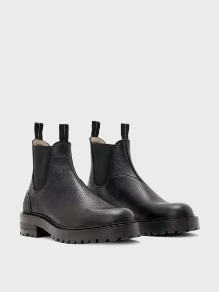 Кожаные ботинки челси Allsaints черные