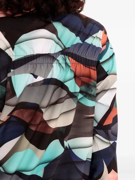 Geacă bomber Lygia & Nanny cu imagine cu imprimeu abstract albastru