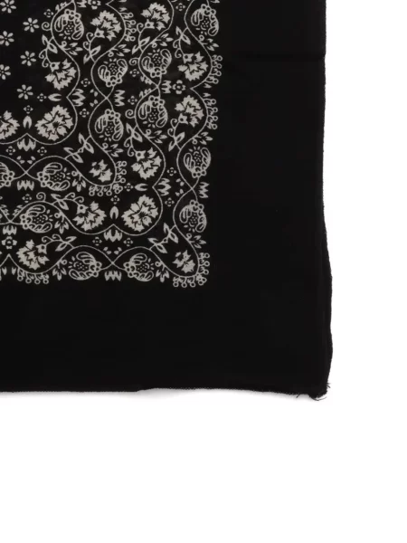 Fular The Great cu model floral cu imagine negru