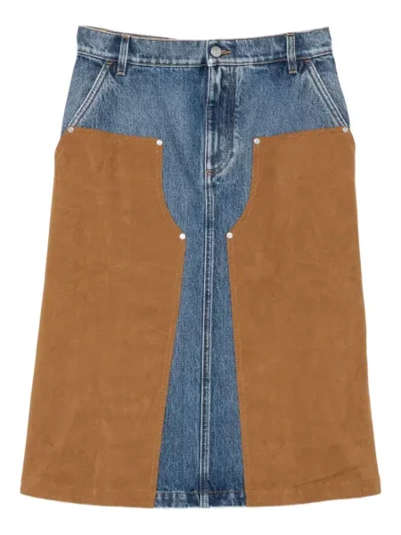 Spódnica midi Stella Mccartney do kolan niebieska