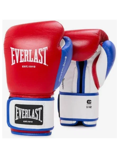 Rękawice Everlast Powerlock OG Advanced czerwono biało niebieskie 12 czerwone