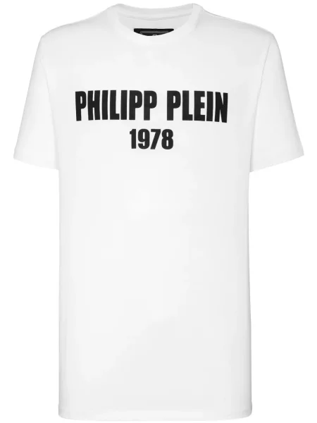 Tricou Philipp Plein cu imagine alb