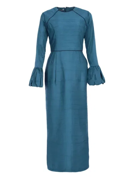 Maksi sukienka maxi Baruni garniturowa niebieska