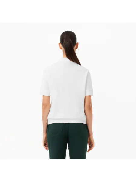 Lacoste Koszulka Polo Z Lejącej Piki biała