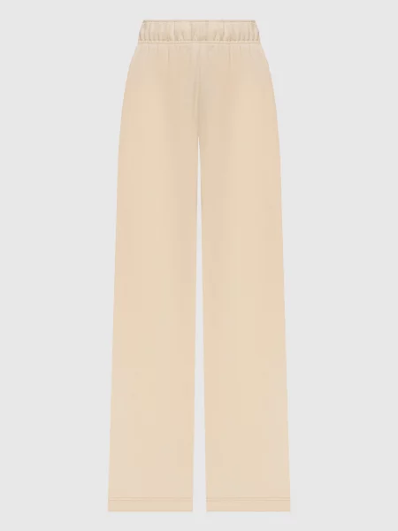 Спортивні штани з логотипом Moncler бежеві