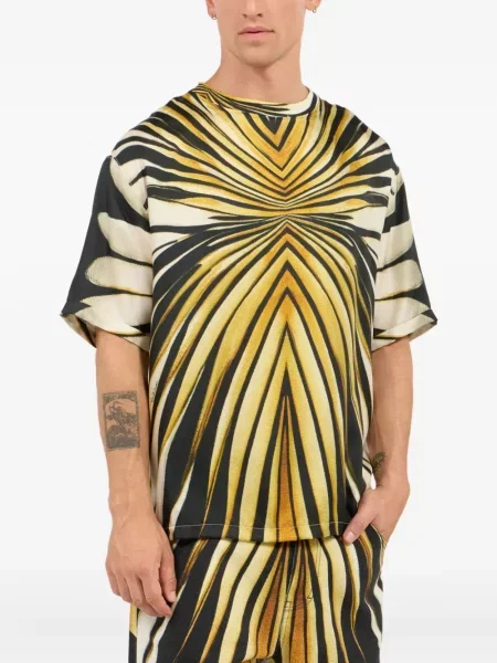 Tricou Roberto Cavalli cu imagine alb