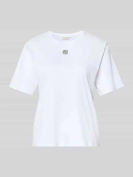 T-shirt o kroju regular fit z czystej bawełny model Melea' Msch Copenhagen biała