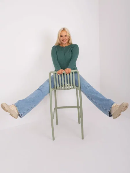 Pulover Fashionhunters verde