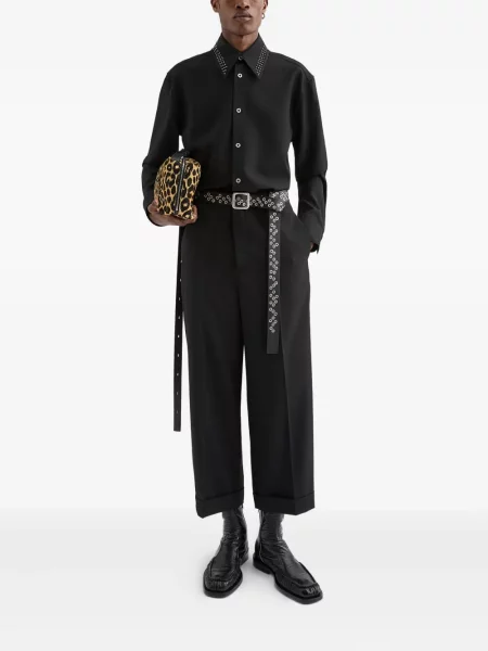 Pantaloni Jil Sander de lână negru