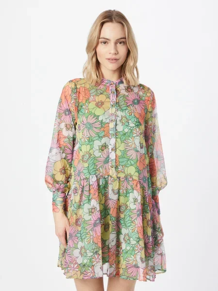 Warehouse Rochie tip bluză deschis / mai multe culori verde