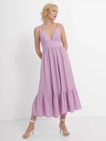 CHER INTERTOP Сукня максі Бузковий Без підкладки