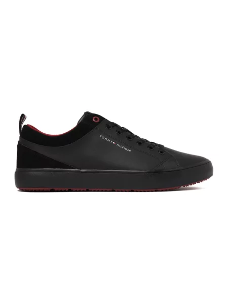 Sneakersy Tommy Hilfiger z logo czarne