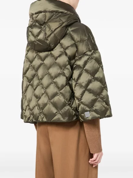 Geacă Max Mara cu glugă verde