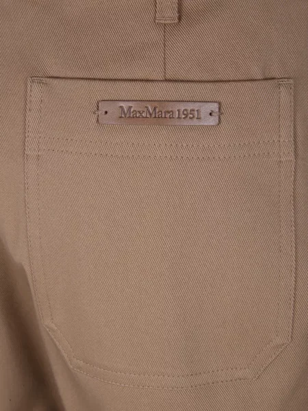 Pantaloni Max Mara plisate maro