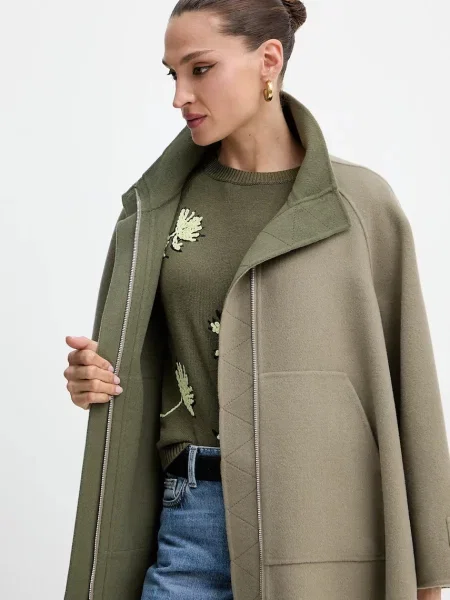 Вовняне пальто MAX&Co. зелений