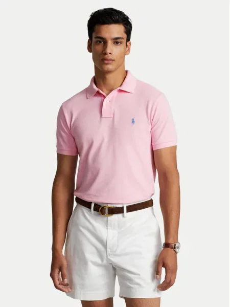 Polo Ralph Lauren Поло Core Replen Custom Slim Fit рожевий