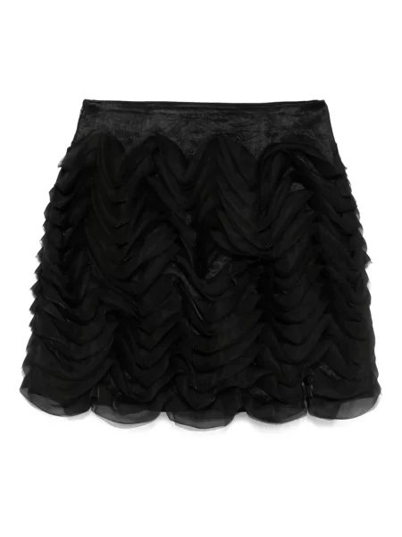 Fusta mini Hui Milano cu volane negru