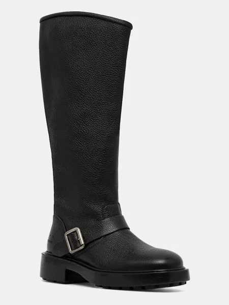 Copenhagen ghete de piele cu plat leather negru