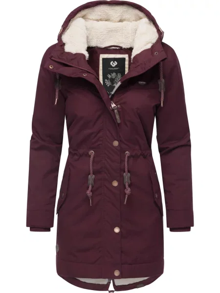 Ragwear Zimná parka Canny / vínovo červená