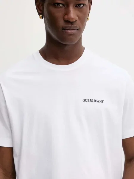 Футболка Guess Jeans з принтом білий