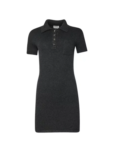 Rochie mini Khaite tricotate gri