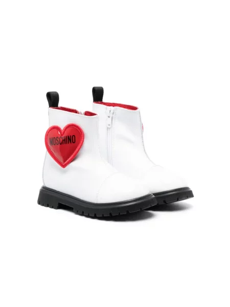 Buty do kostki dziecięce Moschino białe