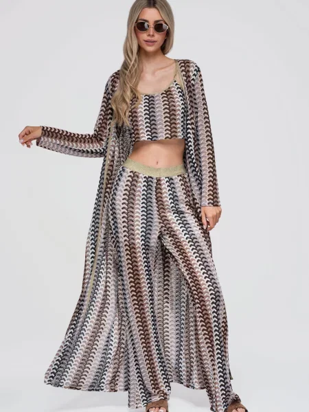Lung cardigan Ombre negru