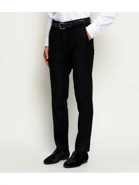 Karl Lagerfeld Pantaloni chino | Tapered fit cu adaos de lână negru