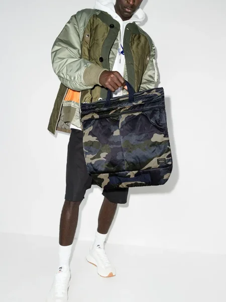 Geantă Porter-yoshida & Co. cu model camuflaj verde