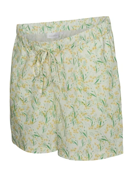 MAMALICIOUS Pantaloni MLMAJA galben închis / verde mentă alb