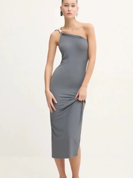Rick Owens Lilies rochie midi mulata gri