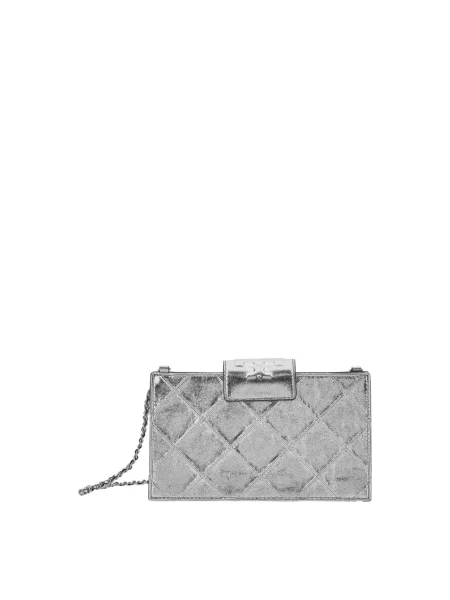 Naszyjnik Tory Burch skórzany szary