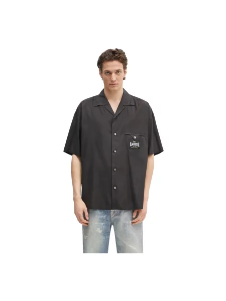 AMBUSH koszula S/S Satin Shirt relaxed z kołnierzykiem klasycznym czarny