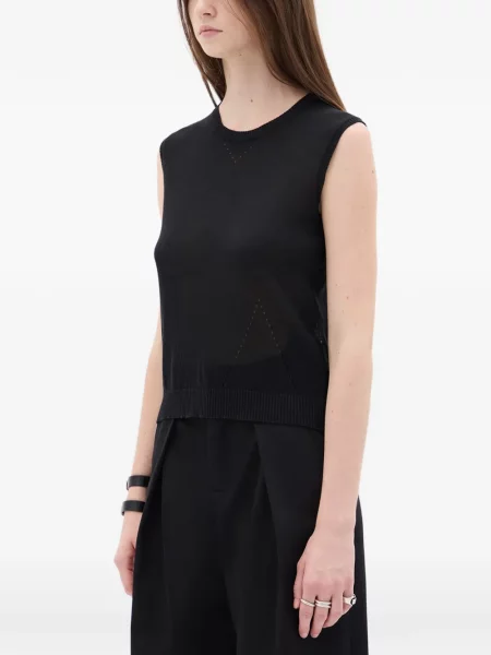 Vestă Ann Demeulemeester tricotate negru