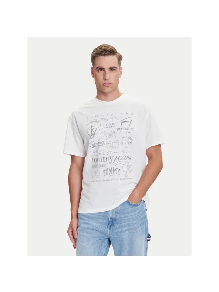 Tommy Jeans T-shirt Archive Logos bijela