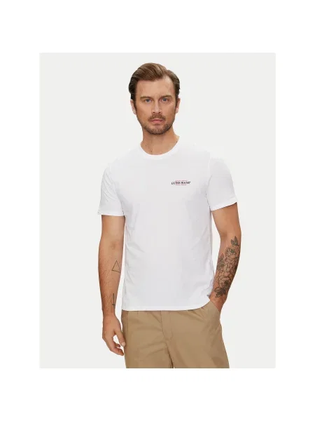 Guess Jeans T-Shirt Regular Fit λευκό