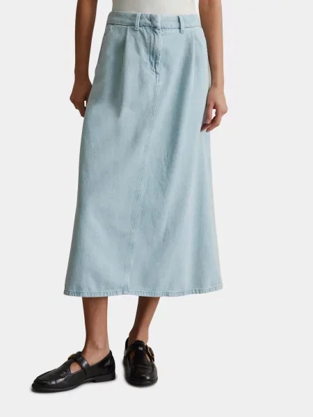 Джинсова спідниця Marc O'Polo denim бавовна/ліоцел синій