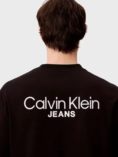 Футболка Calvin Klein Jeans с принтом черная